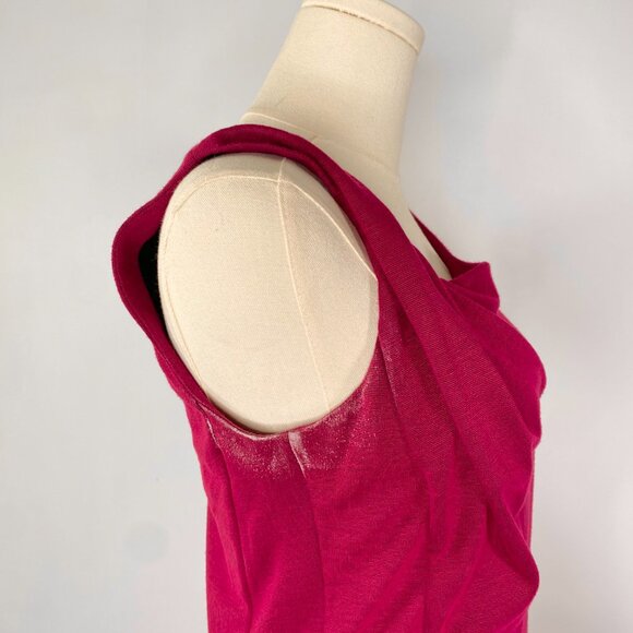 Ronen Chen - Deep Magenta Bodycon Sleeveless Dress - Picture 7 of 8